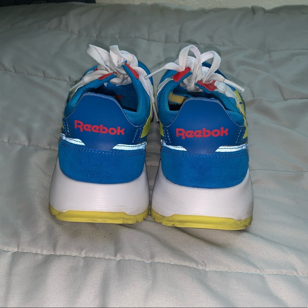 Mens Reebok Classic Leather Legacy Dynamic Blue Red Shoes Sneakers Size 10 - Picture 5 of 7